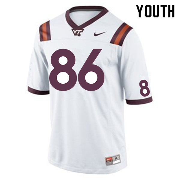 Youth #86 Zach Hoban Virginia Tech Hokies College Football Jersey Sale-White - Click Image to Close